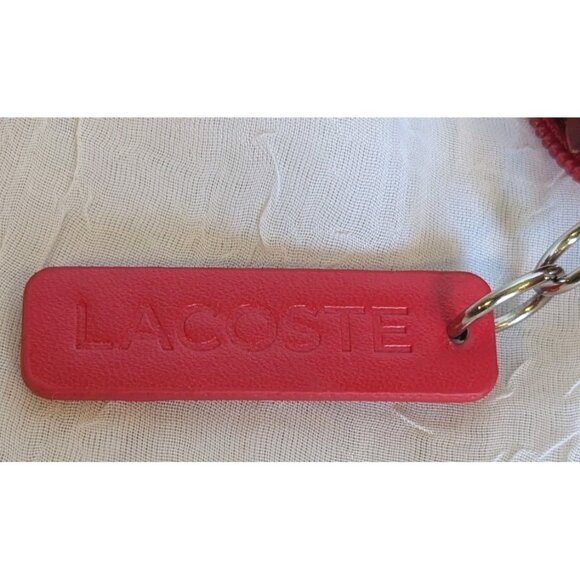 Rubberized Red Lacoste For Turkish Airlines Mini Bag Cosmetic Toiletry Pouch - Picture 4 of 7